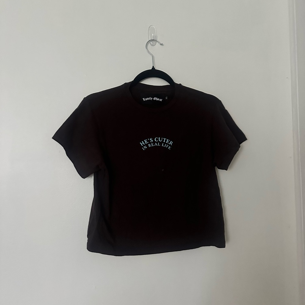 Lonely Ghost Dark Brown Baby Tee